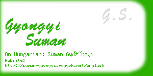 gyongyi suman business card